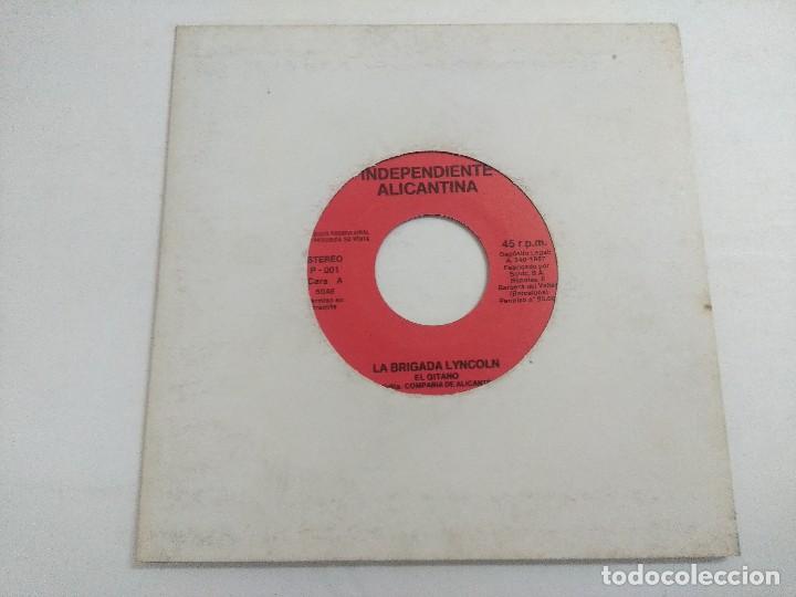 Discos de vinilo: LA BRIGADA LYNCOLN/EL GITANO/SINGLE PROMOCIONAL. - Foto 2