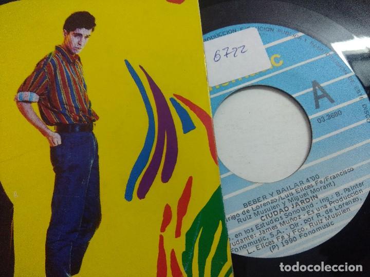 Discos de vinilo: CIUDAD JARDIN/BEBER Y BAILAR/SINGLE. - Foto 2
