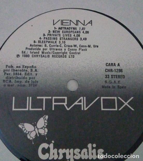 Discos de vinilo: ULTRAVOX - VIENNA - LP - 1980 - Foto 3
