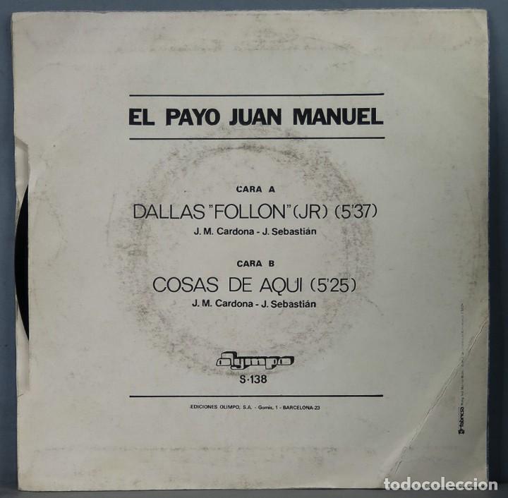 Discos de vinilo: SINGLE. EL PAYO. DALLAS FOLLON - Foto 2