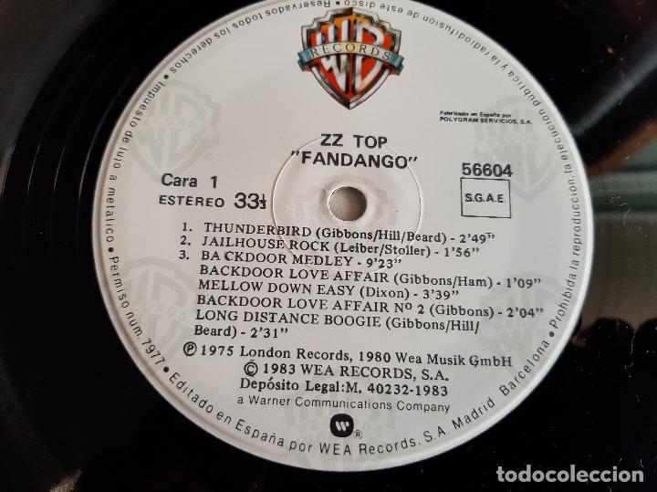 Discos de vinilo: ZZ TOP -FANDANGO!- (1983) LP DISCO VINILO - Foto 4