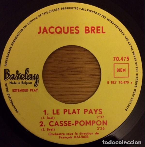 Discos de vinilo: Jacques Brel &lrm;&ndash; Le Plat Pays EP - Foto 3