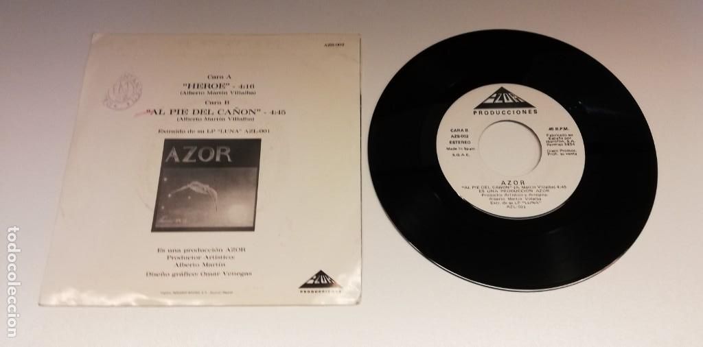Discos de vinilo: Azor - Heroe (7&rdquo;, Single, Promo) - Foto 2