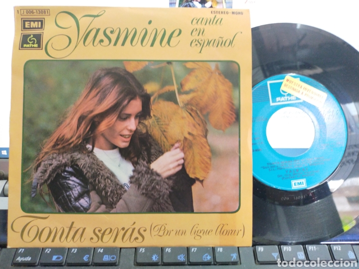 Discos de vinilo: Yasmine canta en espa&ntilde;ol single tonta eres Espa&ntilde;a 1975