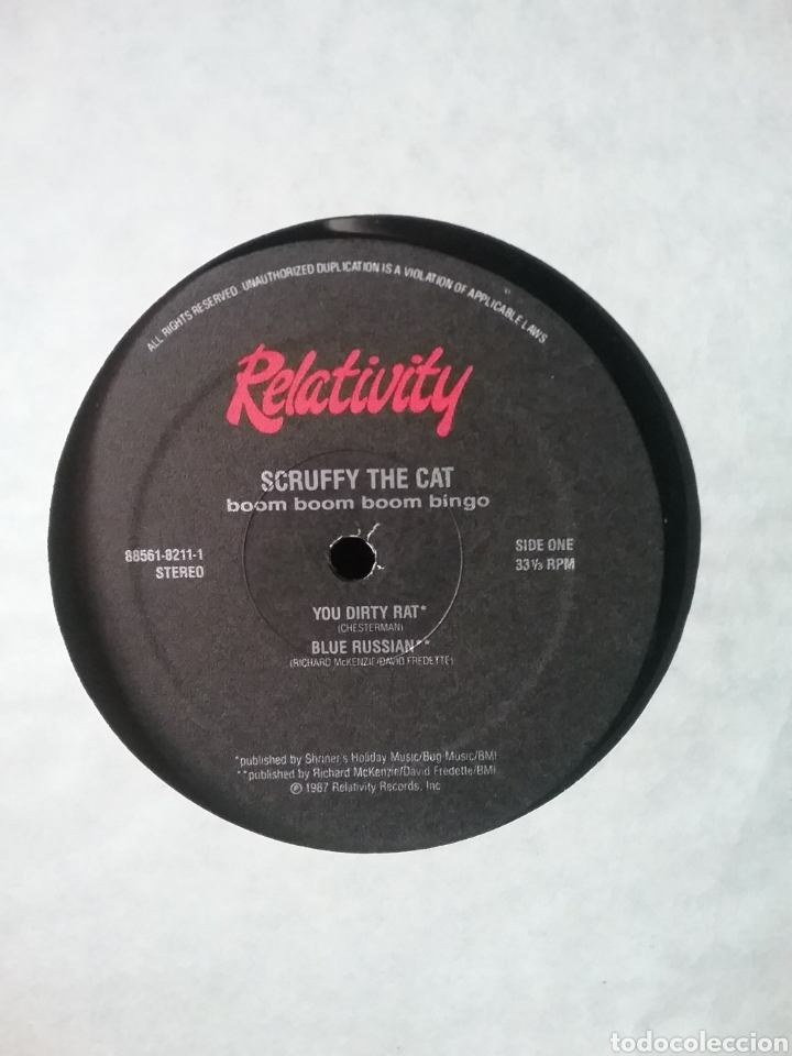 Discos de vinilo: SCRUFFY THE CAT 1987 Relativity Records. 5 Temas - Foto 4