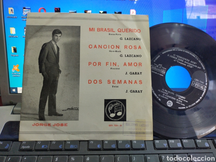 Discos de vinilo: Jorge Jos&eacute; EP mi Brasil querido + 3 1962 - Foto 1
