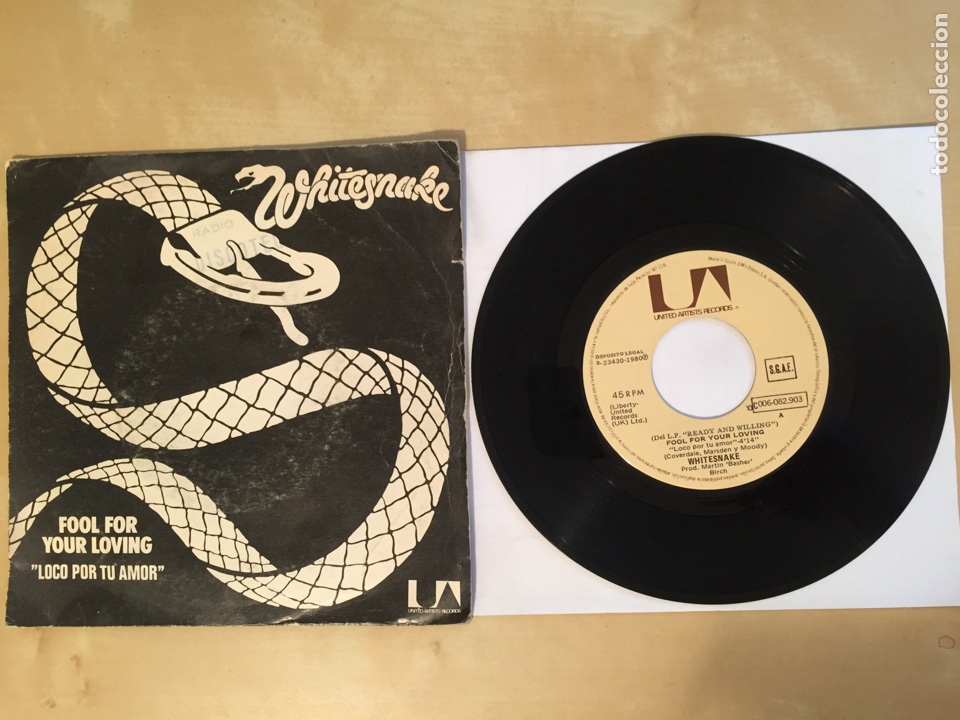 WHITESNAKE - FOOL FOR YOUR LOVING - PROMO SINGLE 7” SPAIN 1980 (Música - Discos - Singles Vinilo - Heavy - Metal)
