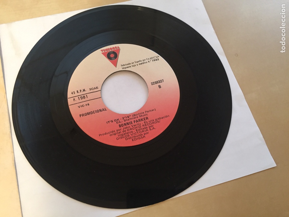 Discos de vinilo: Bonnie Parker - Eve Of Destruction - PROMO SINGLE 7” SPAIN 1982 - Victoria - Foto 4 - 265116264