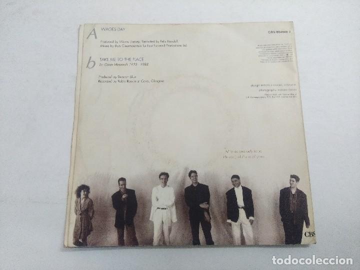 Discos de vinilo: DEACON BLUE/WAGES DAY/SINGLE PROMOCIONAL. - Foto 4