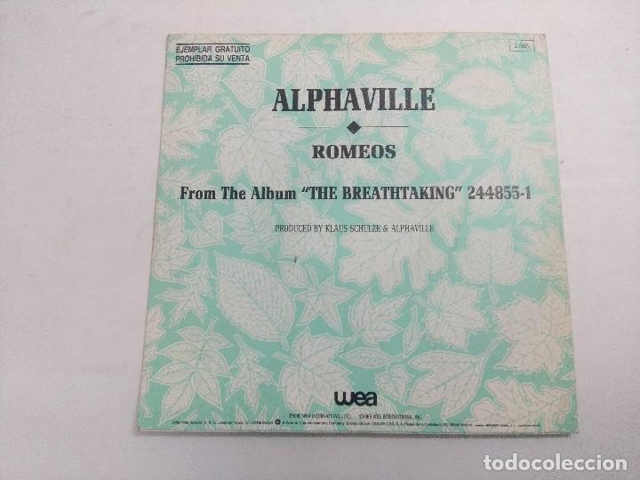 Discos de vinilo: ALPHAVILLE/ROMEOS/SINGLE PROMOCIONAL. - Foto 3