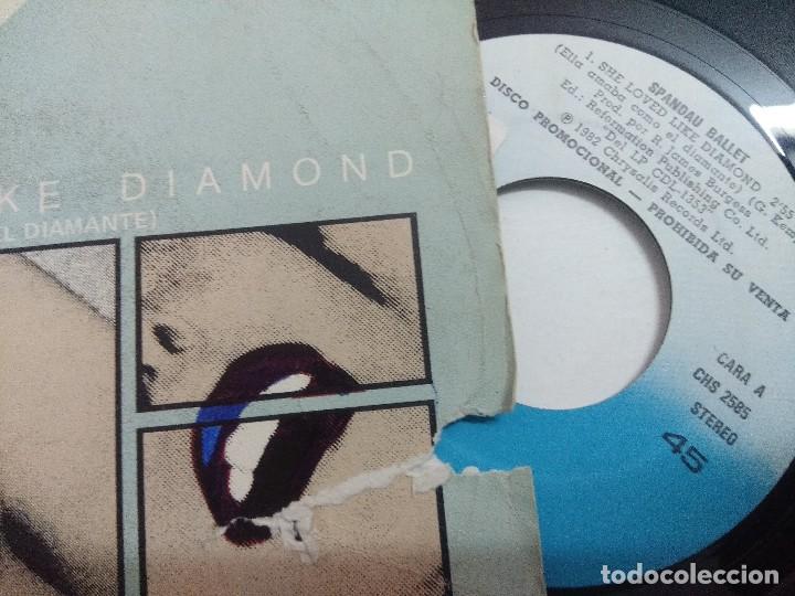 Discos de vinilo: SPANDAU BALLET/SHE LOVED LIKE DIAMOND/SINGLE. - Foto 3