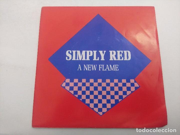 Discos de vinilo: SIMPLE RED/A NEW FLAME/SINGLE PROMOCIONAL. - Foto 1