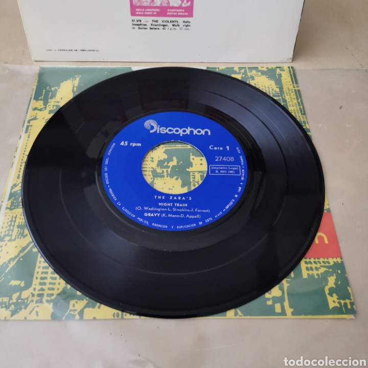 Discos de vinilo: THE ZARAS EP NIGHT TRAIN + 3 SPAIN 60,S - Foto 3