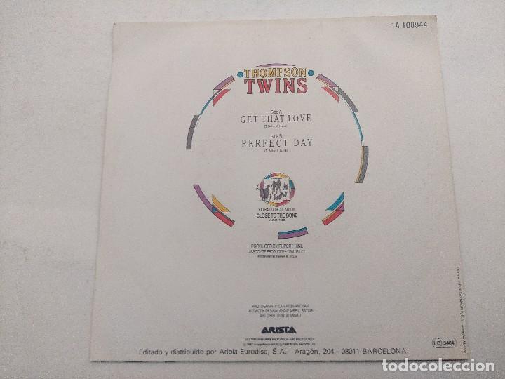 Discos de vinilo: THOMPSON TWINS/GET THAT LOVE/SINGLE. - Foto 3