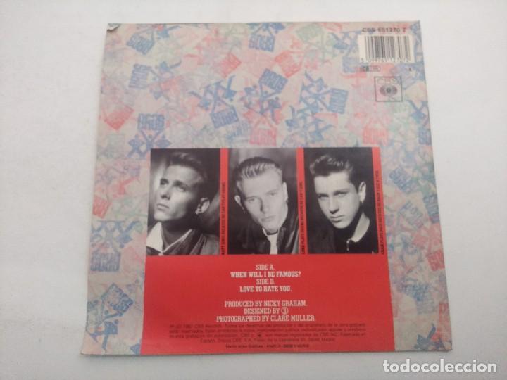 Discos de vinilo: BROS/WHEN WILL I BE FAMOUS/SINGLE PROMOCIONAL. - Foto 3
