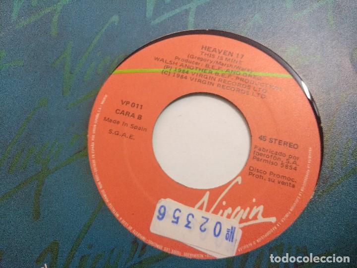 Discos de vinilo: HEAVEN 17/THIS IS MINE/SINGLE PROMOCIONAL. - Foto 2