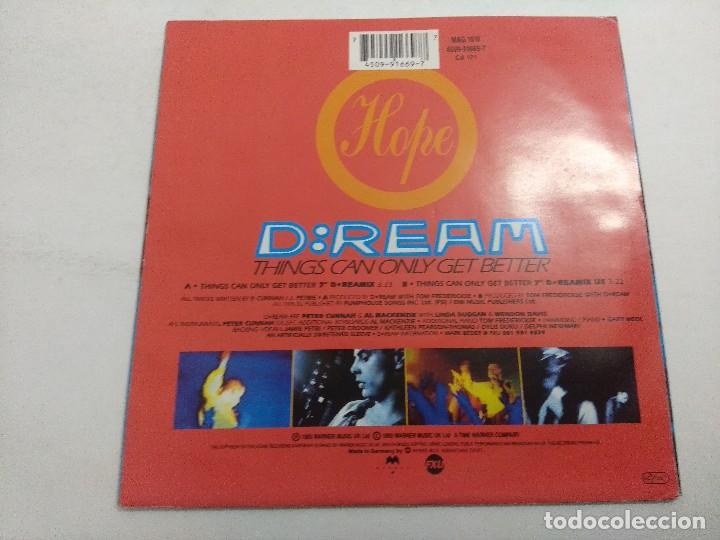Discos de vinilo: D:REAM/THINGS CAN ONLY GET BETTER/SINGLE. - Foto 3