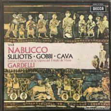 Discos de vinilo: VERDI - NABUCCO - TITO GOBBI, VIENNA OPERA ORCHESTRA & CHORUS CONDUCTED BY LAMBERTO GARDELLI ‎. Lote 265489939