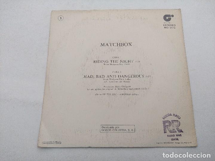 Discos de vinilo: MATCHBOX/RIDING THE NIGHT/SINGLE. - Foto 3