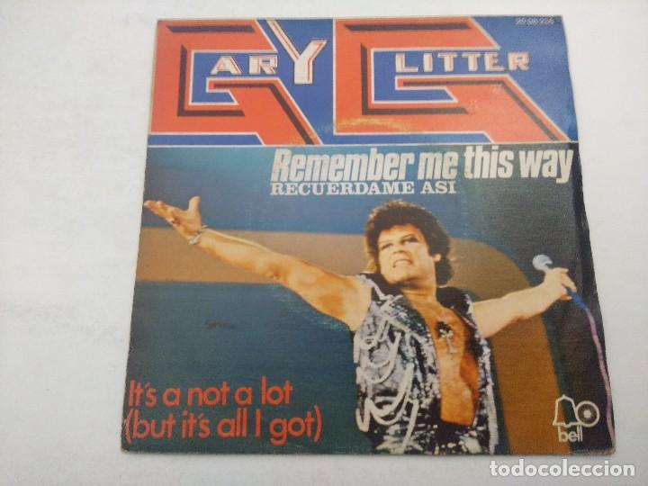 Discos de vinilo: GARY GLITTER/REMEMBER ME THIS WAY/SINGLE. - Foto 1