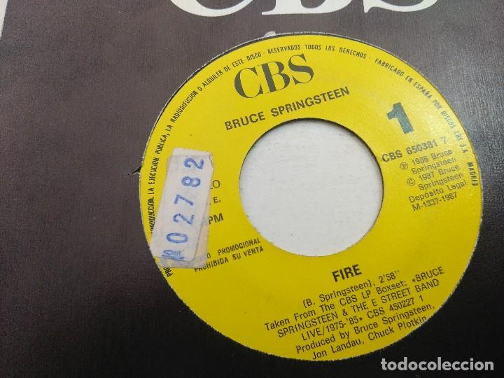 Discos de vinilo: BRUCE SPRINGSTEEN/FIRE/SINGLE PROMOCIONAL. - Foto 2