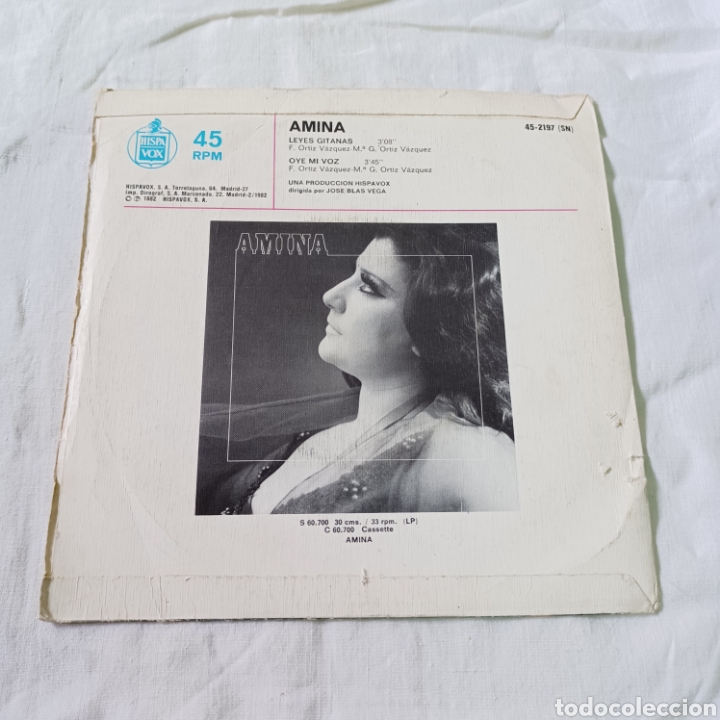 Discos de vinilo: AMINA - LEYES GITANAS - HISPAVOX 1982 - Foto 2