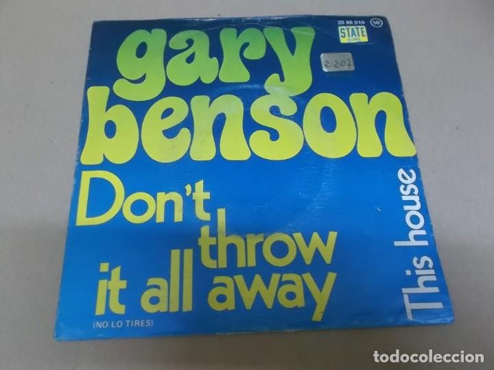Discos de vinilo: GARY BENSON (SN) DONT THROW IT ALL AWAY A&Ntilde;O 1975 - Foto 1