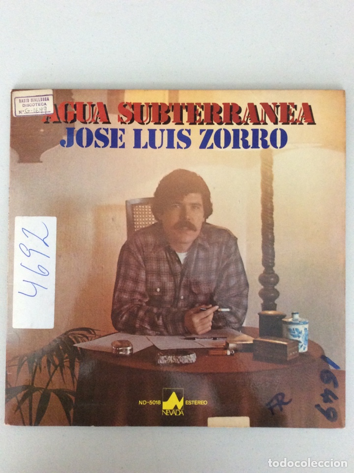 Disques de vinyle: Agua subterr&aacute;nea. Jos&eacute; Luis Zorro. Nevada.
