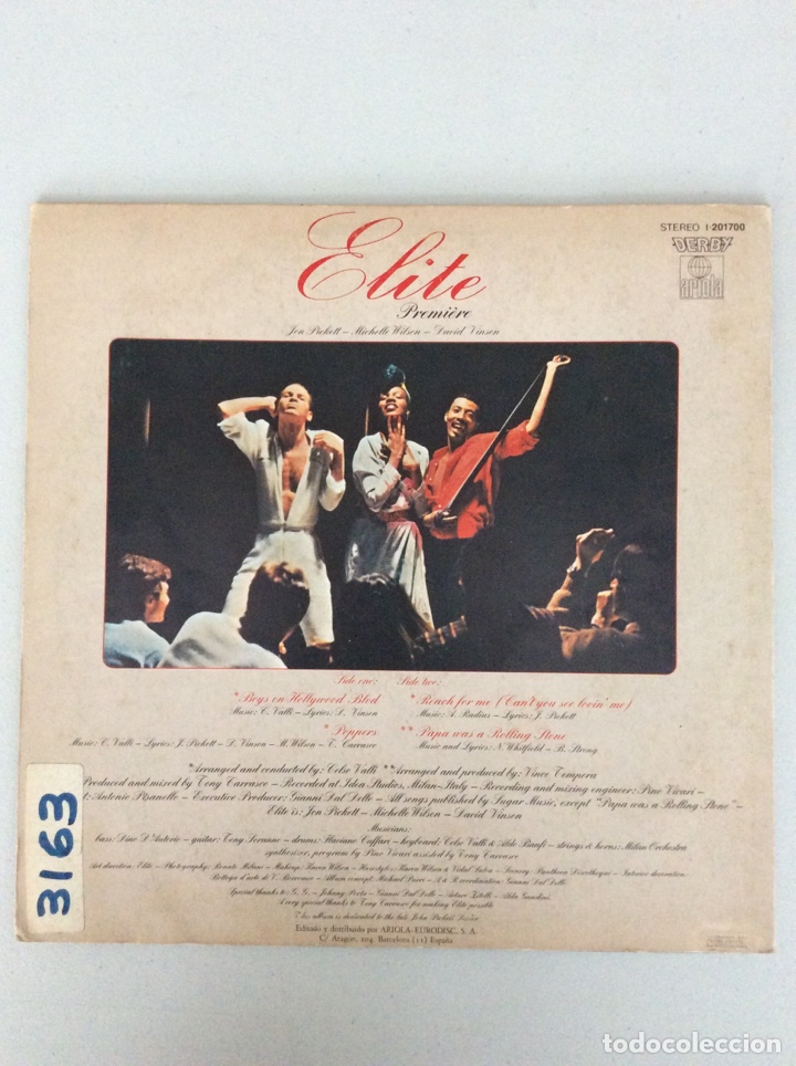 Discos de vinilo: Elite. Premi&egrave;re. Ariola. - Foto 2