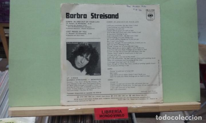 Discos de vinilo: Barbra Streisand. CBS 1981, ref. A-1789 -- Single - Foto 2
