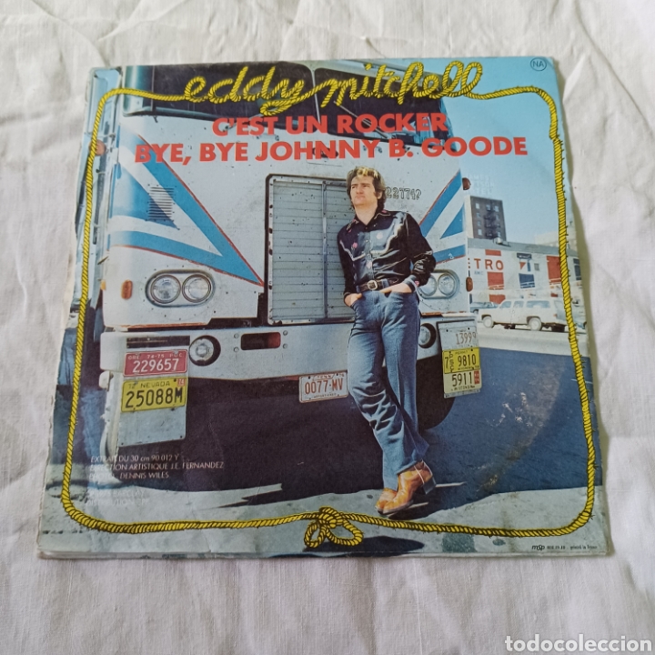 Discos de vinilo: EDDY MITCHELL - CEST UN ROCKER - BYE BYE JOHNNY ... BARCLAY 1974 - Foto 2