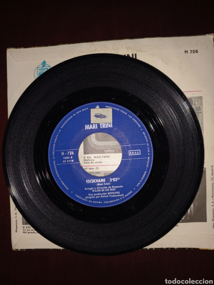 Discos de vinilo: Mari Trini - Yo confieso / esc&uacute;chame - Foto 3