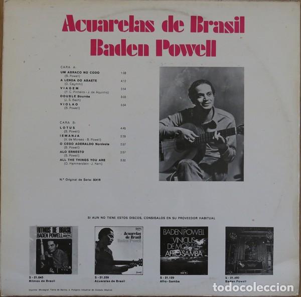 Discos de vinilo: Baden Powell &lrm;&ndash; Acuarelas De Brasil - Foto 2