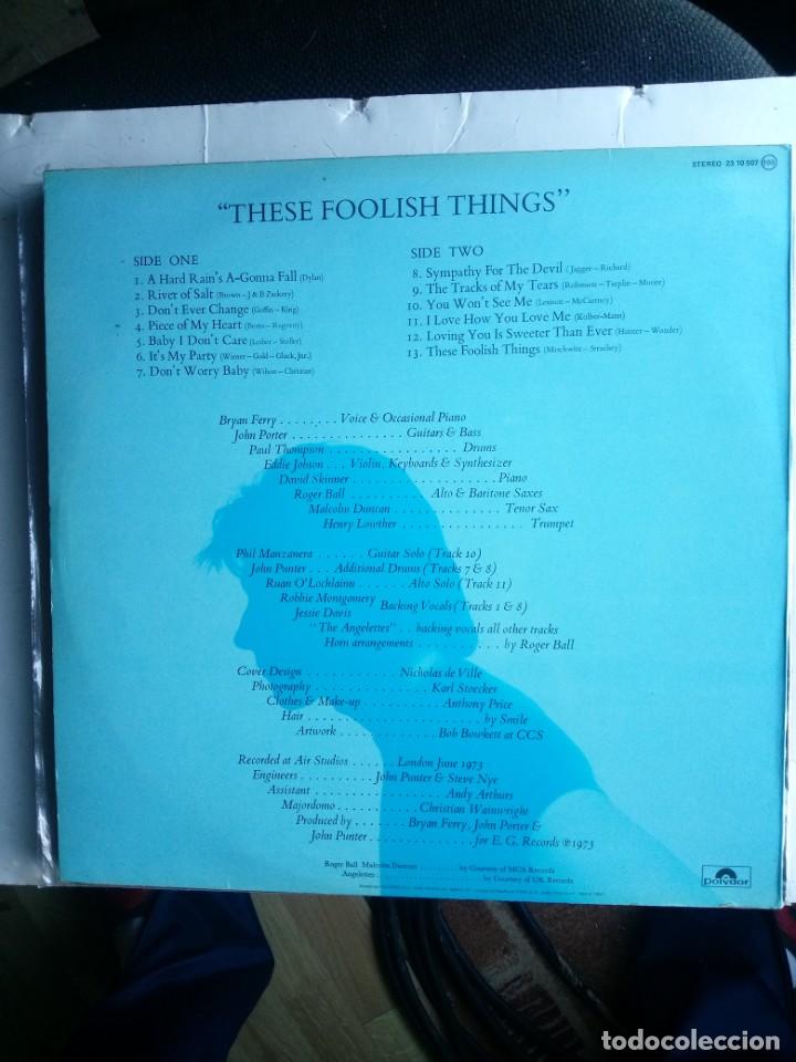 Discos de vinilo: BRYAN FERRY - THESE FOOLISH THINGS 1981 LP - Foto 2