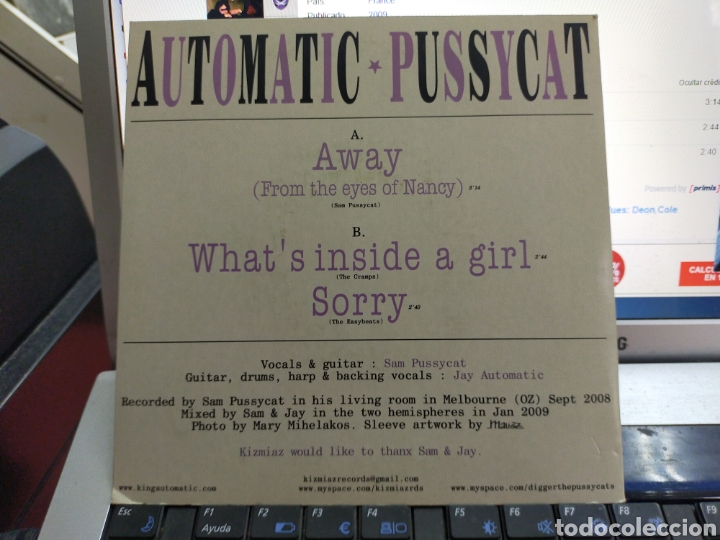 Discos de vinilo: Automatic pussycat EP away + 2 2009 - Foto 2