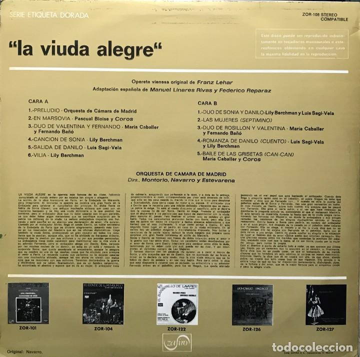 Discos de vinilo: La Viuda Alegre - Foto 2