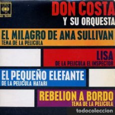 Discos de vinilo: DON COSTA Y SU ORQUESTA - EL MILAGRO DE ANA SULLIVAN - EP CBS SPAIN 1963