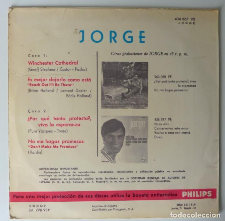 Discos de vinilo: JORGE // WINCHESTER CATHEDRAL // 1967 / EP - Foto 2