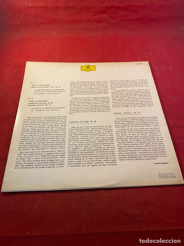 Discos de vinilo: PETER TCHAIKOVSKY - Foto 2