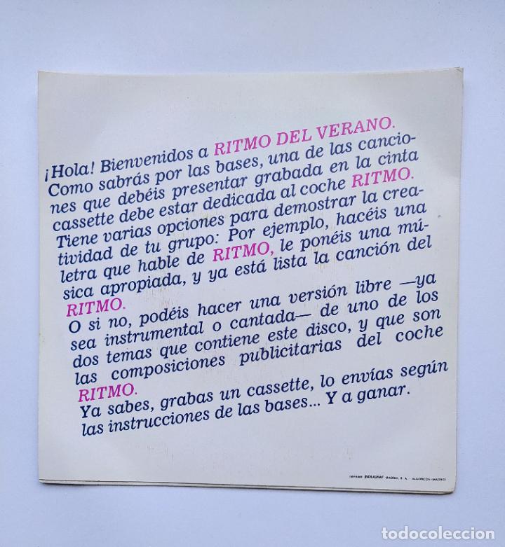 Discos de vinilo: RITMO DEL VERANO - SEAT RITMO - BONCOMPAGNI AND ORMI - SINGLE. TDKDS21 - Foto 2