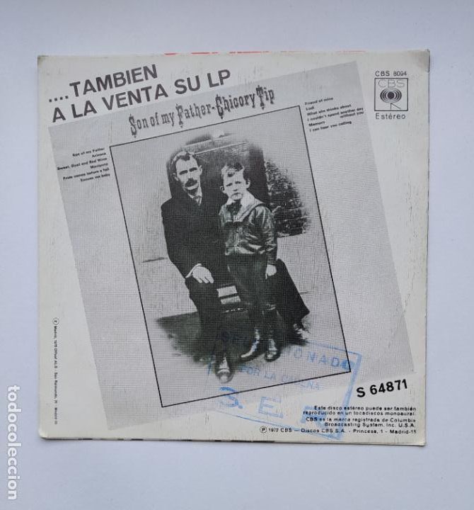 Discos de vinilo: CHICORY TIP. EL FUTURO ES PASADO. SINGLE. TDKDS21 - Foto 2