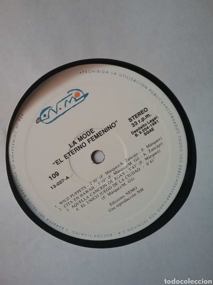 Discos de vinilo: LA MODE 1982 Edicion Nuevos Medios 1991 - Foto 4