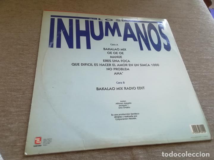 Discos de vinilo: Los inhumanos-bakalao mix. Maxi - Foto 2