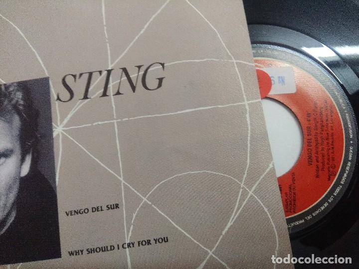 Discos de vinilo: STING/VENGO DEL SUR/SINGLE PROMOCIONAL. - Foto 2