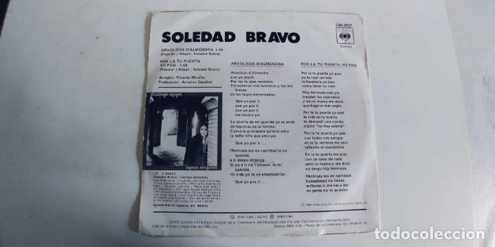 Discos de vinilo: SOLEDAD BRAVO-SINGLE ARVOLICOS dalmendra - Foto 2