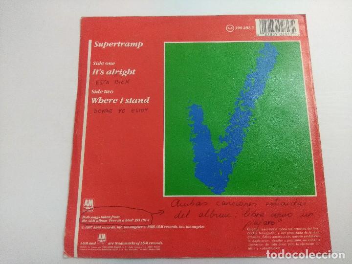Discos de vinilo: SUPERTRAMP/ITS ALRIGHT/SINGLE. - Foto 3