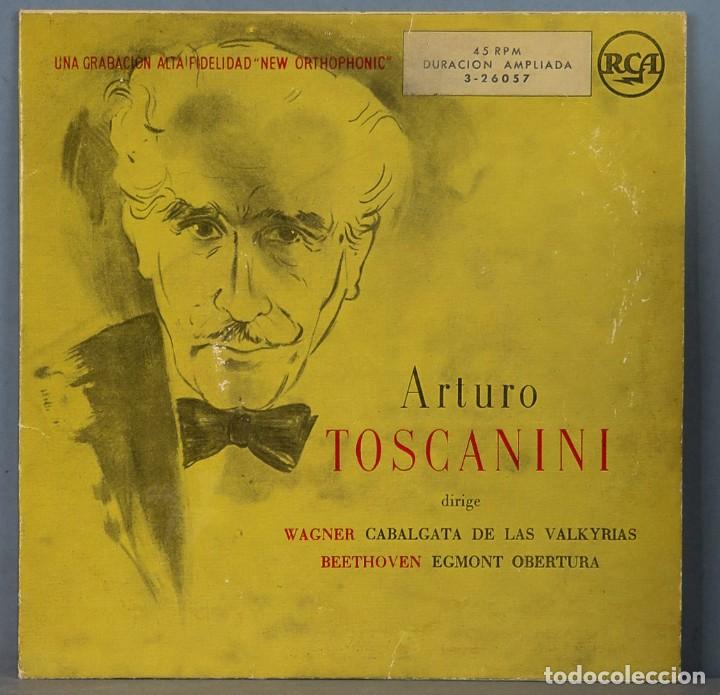 Discos de vinilo: SINGLE. ARTURO TOISCANINI. WAGNER. BEETHOVEN - Foto 1