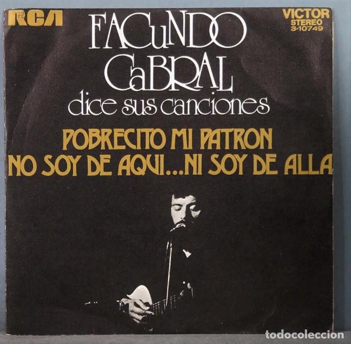 Discos de vinilo: SINGLE. FACUNDO CABRAL. DICE SUS CANCIONES - Foto 1