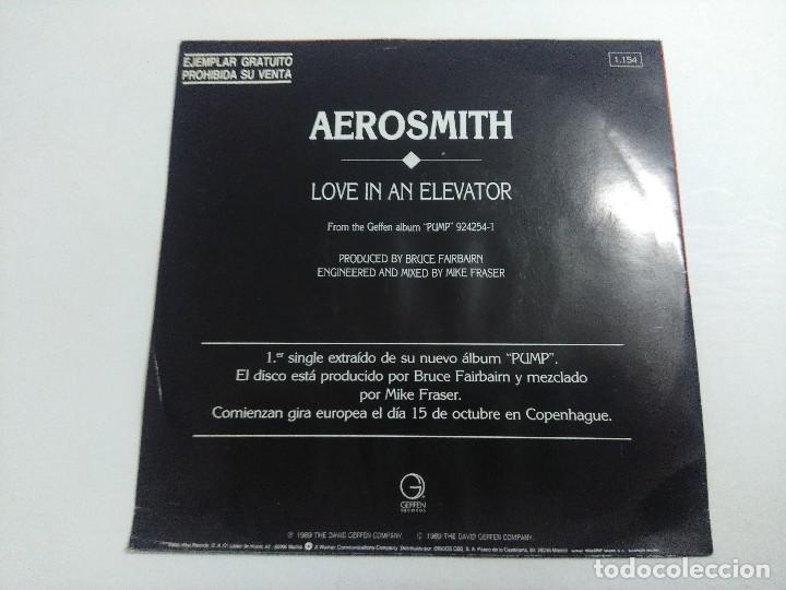Discos de vinilo: AEROSMITH/LOVE IN AN ELEVATOR/SINGLE PROMOCIONAL. - Foto 3