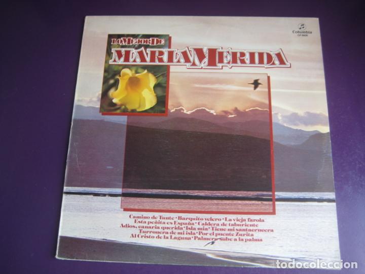 Discos de vinilo: LO MEJOR DE MARIA MERIDA - LP COLUMBIA 1979 - FOLK CANARIAS - LEVE USO